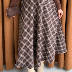 Jupes cloches à carreaux